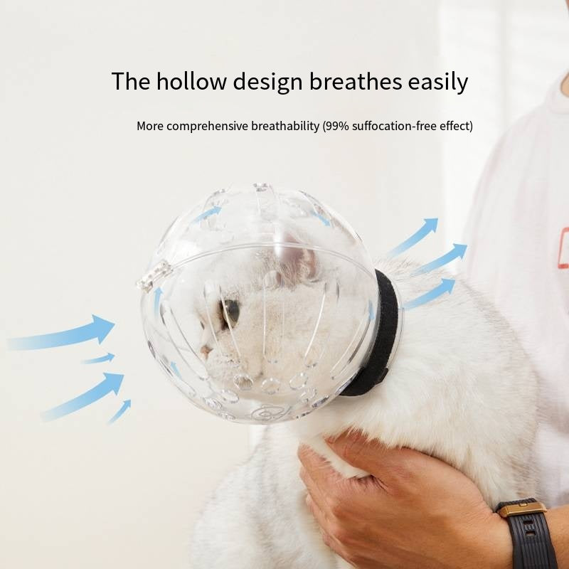 Breathable Cat Muzzle – Anti-Bite Protective Grooming Hood