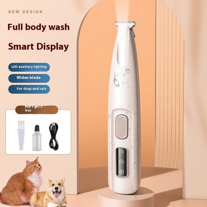 Waterproof Dog & Cat Paw Trimmer with LED Light – Precision Grooming Clippers