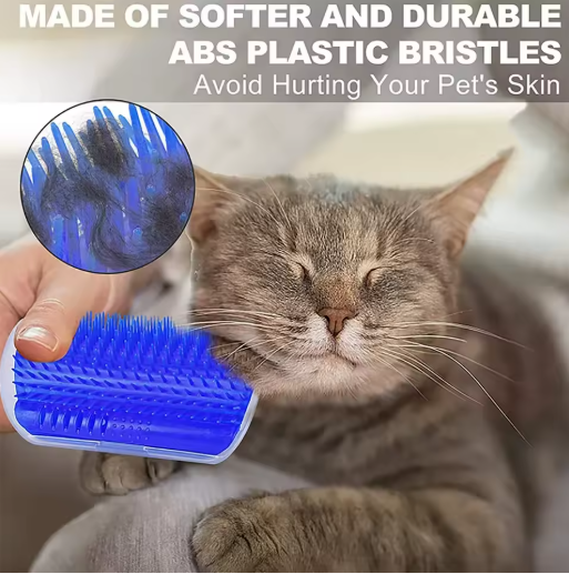 Self-Grooming Cat Brush – Wall-Mounted for Shedding and Massage